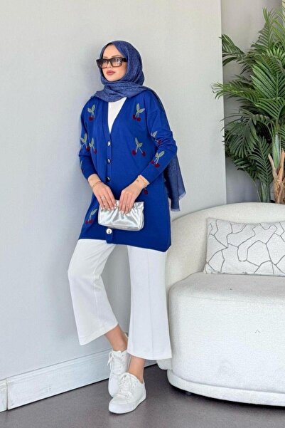 Şulemoda Giyim Cherry Mercerized Cardigan Saks