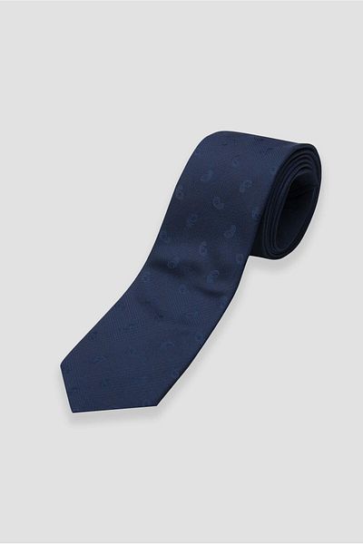 Abbate Tie 8 cm Microfiber Polyester Navy Blue Men's Patterned Tie