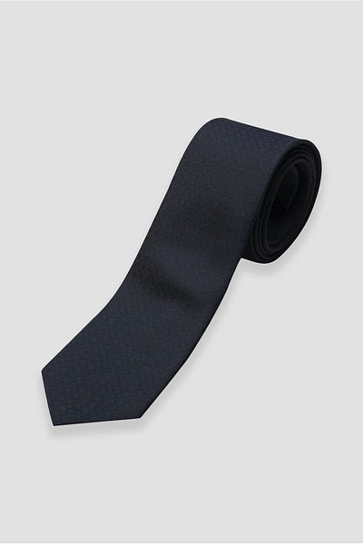 Abbate Tie 8 cm Microfiber Polyester Navy Blue Men's Patterned Tie
