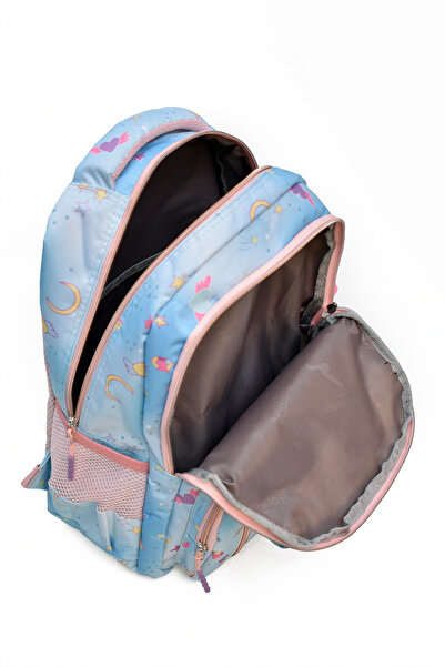 ELATAE Children's 4-Piece School Set Primary School Bag & Thermal Lunch Box & Pen Holder & Water Bottle 1390