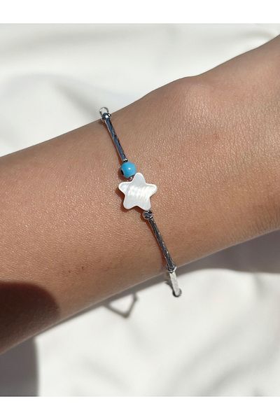 Eylülün Takısı Women's Silver Color Star Design Bracelet