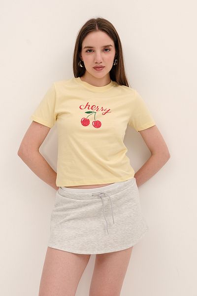 Addax Cherry Printed T-Shirt P10497