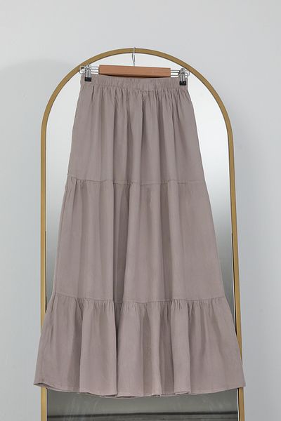 DPARİS Elastic Waist Layered Skirt