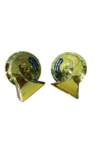 HSGL Motorsiklet kornası Salyangoz Korna Çift Takım Parlak Gold 12V 115dB
