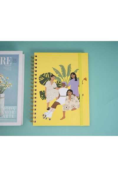 Midi Figure printing coil notebook
