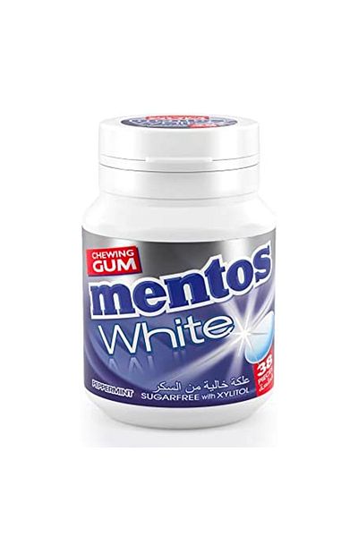 Mentos White 38pcs Gum Botti Sf (706588) --- منتوس علك علب نعناع ابيض 38 حبة (706588)