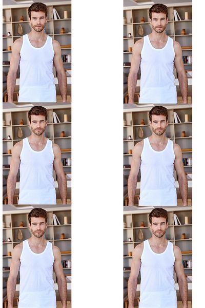 QULAT Men's Cotton Plain Classic Undershirt White / 6 Pieces