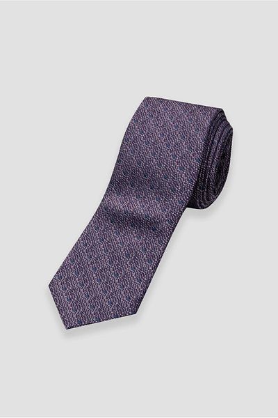 Abbate Tie 8 cm Microfiber Polyester Plum Men's Patterned Tie