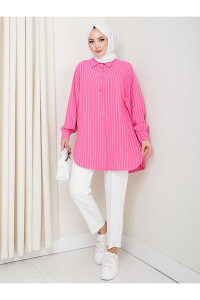 Kirazgym Striped Pattern, Anti-Sweat Fabric, Comfortable Fit Summer Tunic Shirt