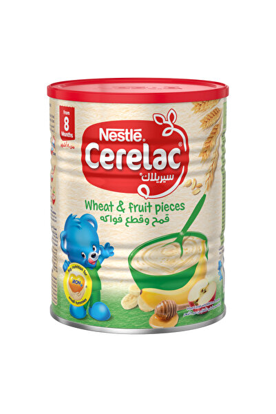 Cerelac نستله حبوب قمح وقطع فواكه للأطفال من عمر 8 أشهر، 400 جم