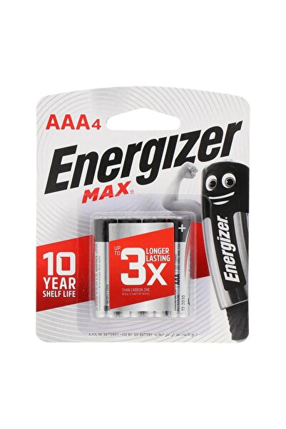 Energizer Max AAA Alkaline Batteries, 1.5V, 4 Batteries, E92BP4