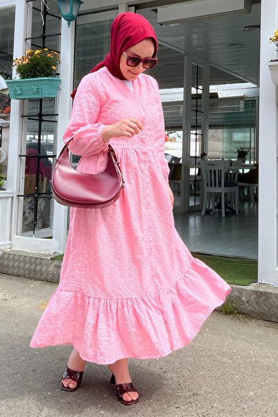 moda auram Uzun Kollu Fisto Elbise