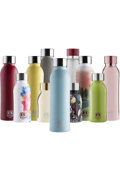 BUGATTI B Bottle Twin Ultra-light and Thermal 18/10 Stainless Steel Bottle for Cold and Hot Water -
