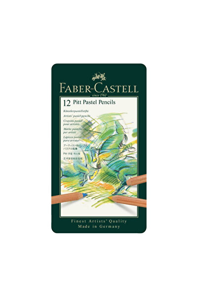 Faber Castell Pitt 12'li Pastel Boya Kalemi, Yüksek Pigmentli,Solmaya Dayanıklı