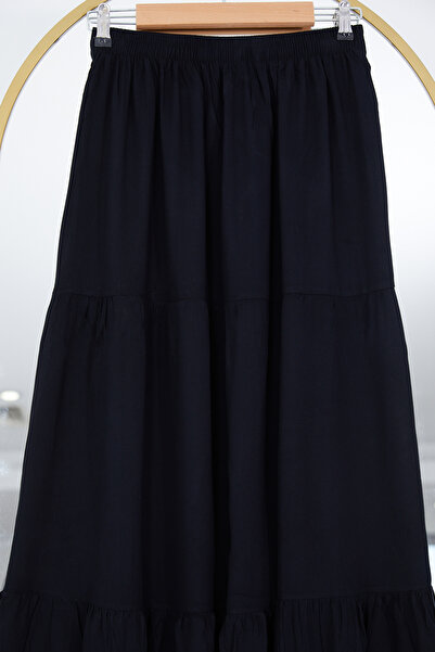 DPARİS Elastic Waist Layered Skirt