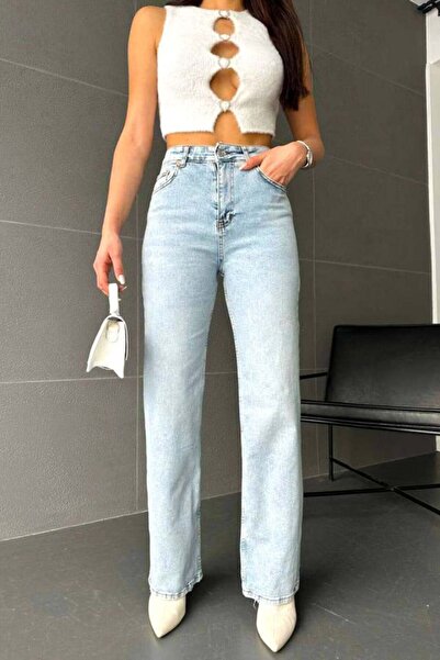 FashionForYou Oakland wide leg jeans, with super elastane and straight cut, S...