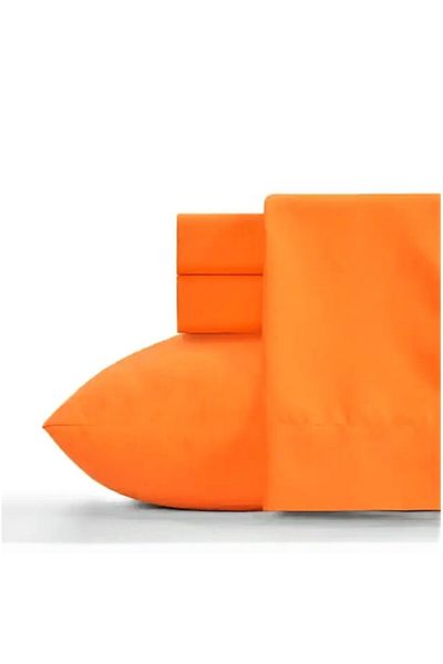 Kotonia Home Bed Sheet, 100% Cotton, Olandina Color, 220x240 Cm, Orange