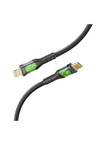 Promate Ultra-fast USB-C to Lightning cable, 27W data transfer and charging, 1.2m