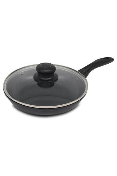 HOMEWAY Deep Frypan with Lid, 28 cm