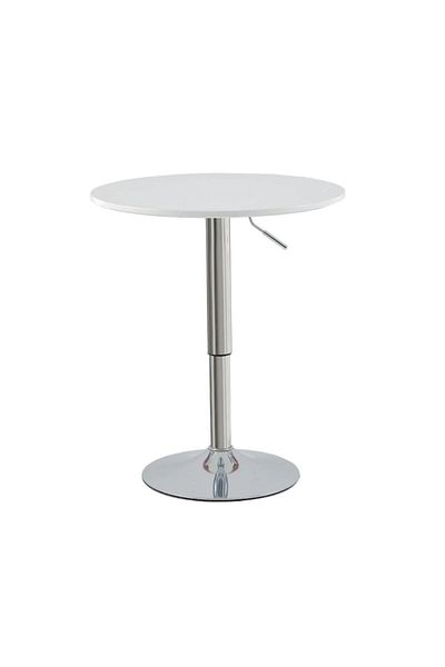Ha.ro Adjustable height round table, Ø60x72–95 cm, MDF and chrome metal, Risea HARO