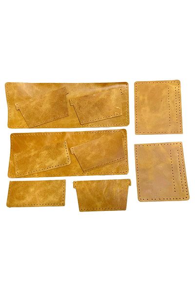 ipekbazaar Ready Cut Leather for Meriç Genuine Leather Men's Wallet with Sewing Holes