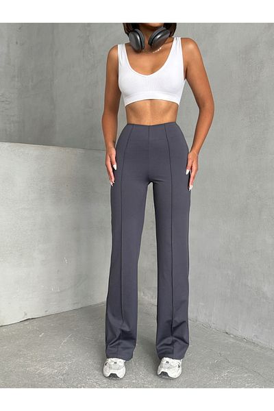Miss Prova Premium Leggings Pants with Rib Detail and Waist Seat Missptl2672