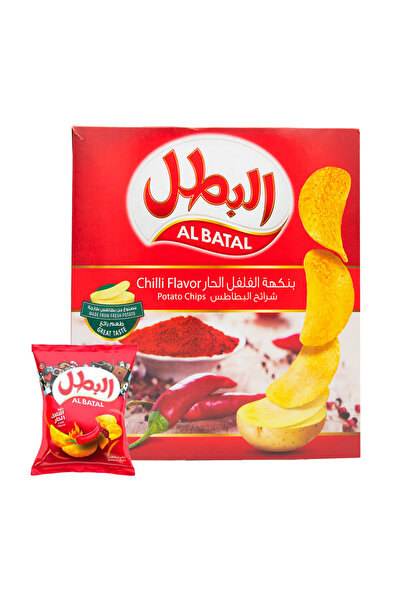Al Batal رقائق البطاطس بنكهة الفلفل الحار، 23 جرام × 12
