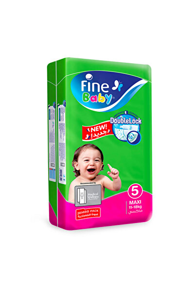 FINE Baby Fast Sorption Diapers, Size 5, Maxi 11-18 Kg, 40 Diaper