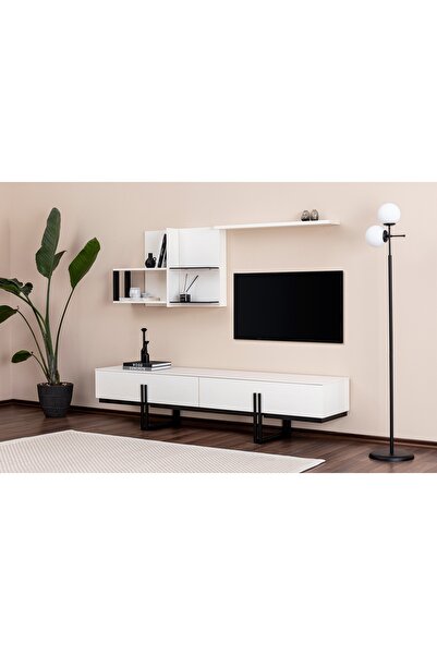 Vivense LİNE TV ÜNİTESİ ALT ÜST BLOK , SİYAH