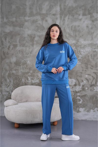 JANSO GROUP -Women's 2-Piece Set Sweatshirt - Pants Cotton Printed