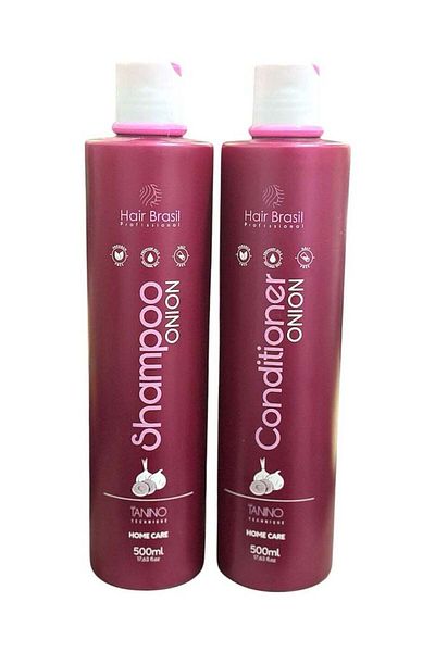 Hair Brasil profissional Onion Extract Anti-Oxidant Scalp Shampoo and Conditioner (500ml)