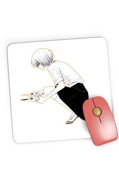 OEM Mousepad Gaming Oresama Teacher Kurosaki Mafuyu Rabbit Usagi Mask Love, 21x19 cm