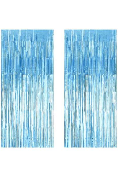 ZENVİVA Blue Table Skirt, 2 Pieces Blue Backdrop