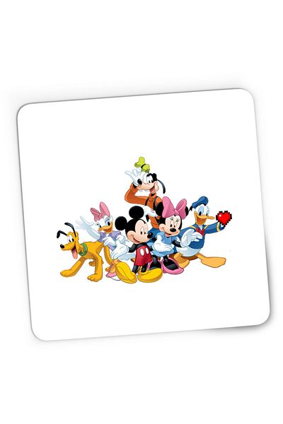OEM Mousepad Gaming Mickey Mouse Group Photo Memory Pluto Donald Gooffy, 21x19 см