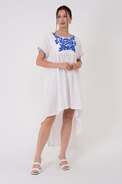 Park Moda AN10723 NAKIŞ DETAYLI ASİMETRİK ELBİSE