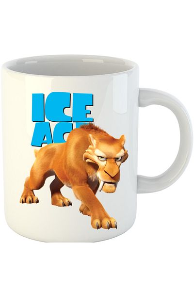 OEM Cana Ice Age Logo Lion Antic Animal Fluffy Huge, alba, 330 ml