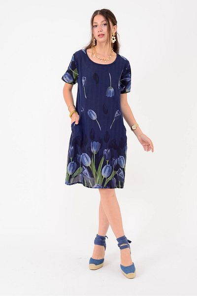 Park Moda 51017 ΚΟΝΤΟ ΦΟΡΕΜΑ ΜΕ ΣΧΕΔΙΟ Τουλίπας