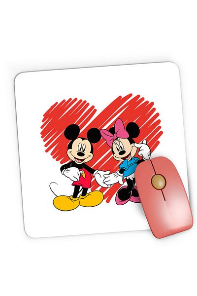 OEM Mousepad Gaming Mickey Mouse Minnie Dance Couple Elegance Lovers, 21x19 см