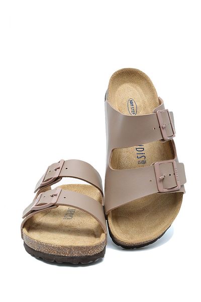 Kifidis KS10260SK Soft Step γυναικείες παντόφλες από φελλό διπλό ριγέ 36-41 46 - Mink