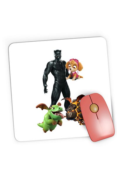 OEM Mousepad Gaming Black Panter Paw Patrol Clash Royale Of Clans, 21x19 см