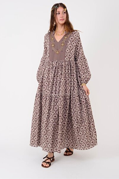 Park Moda AN10619 MARIN GARNI ΛΕΠΤΟΜΕΡΗ ΦΟΡΕΜΑ ΜΕ ΣΤΡΟΓΓΥΛΟ ΣΤΡΟΓΓΥΛΟ ΣΧΕΔΙΟ