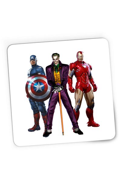 OEM Mousepad Gaming Joker Captain America Ironman Trauma Sad Superhero, 21x19 см