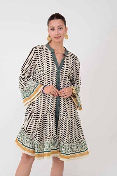Park Moda AN181 MARIN GARNİ DETAYLI KISA ELBİSE
