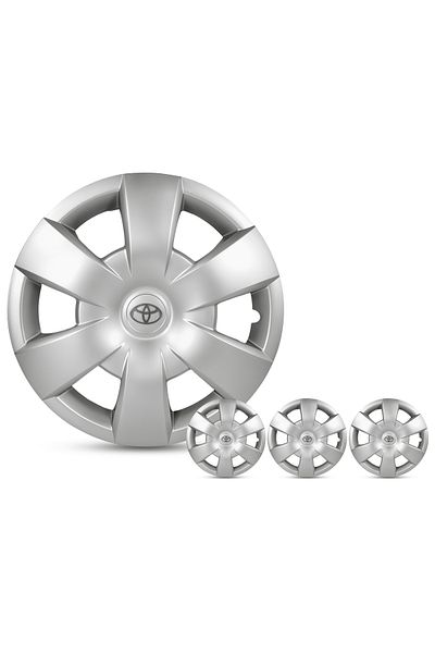 AGC Toyota Hilux & Hiace 2006 15" Silver Wheel Cover Set –Hub Caps 4 Pcs Made in Taiwan - 601