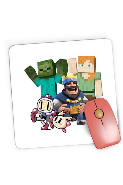 OEM Mousepad Gaming Minecraft Brawl Stars Bomberman Kawaii Open World, 21x19 см