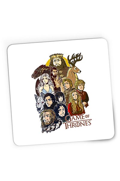OEM Mousepad Gaming Game of Thrones All Characters Cartoon Style, 21x19 см