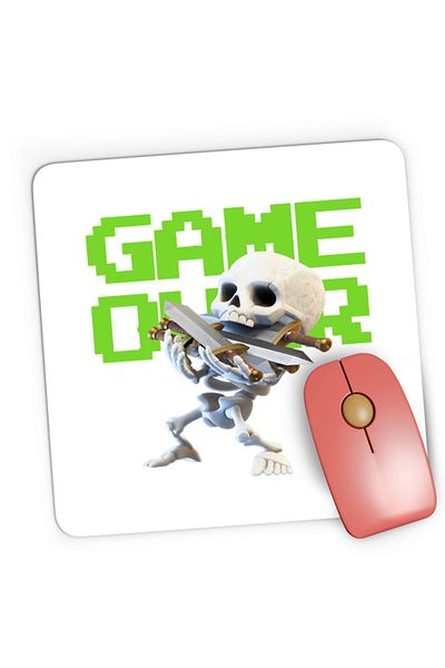 OEM Mousepad Gaming Clash Royale Skeleton Game Over Swords, 21x19 см