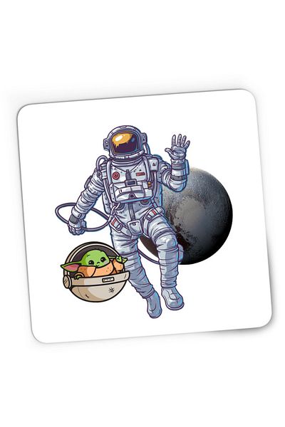 OEM Mousepad Gaming NASA Astronaut Star Wars Baby Yoda Pluto Adorable Heart, 21x19 см