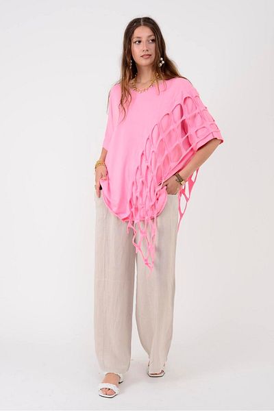 Park Moda 31507 Hidden Pocket Elastic Linen Trousers