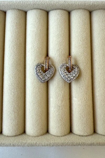 JewelsofHope Women's Zircon Stone Heart Figured Earrings Stainless Steel Earrings